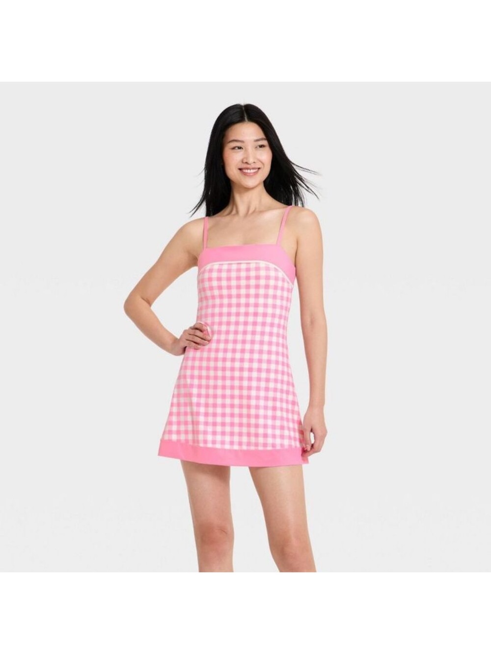 Pink Gingham Slip Dress Nightie - Women's Intimates
